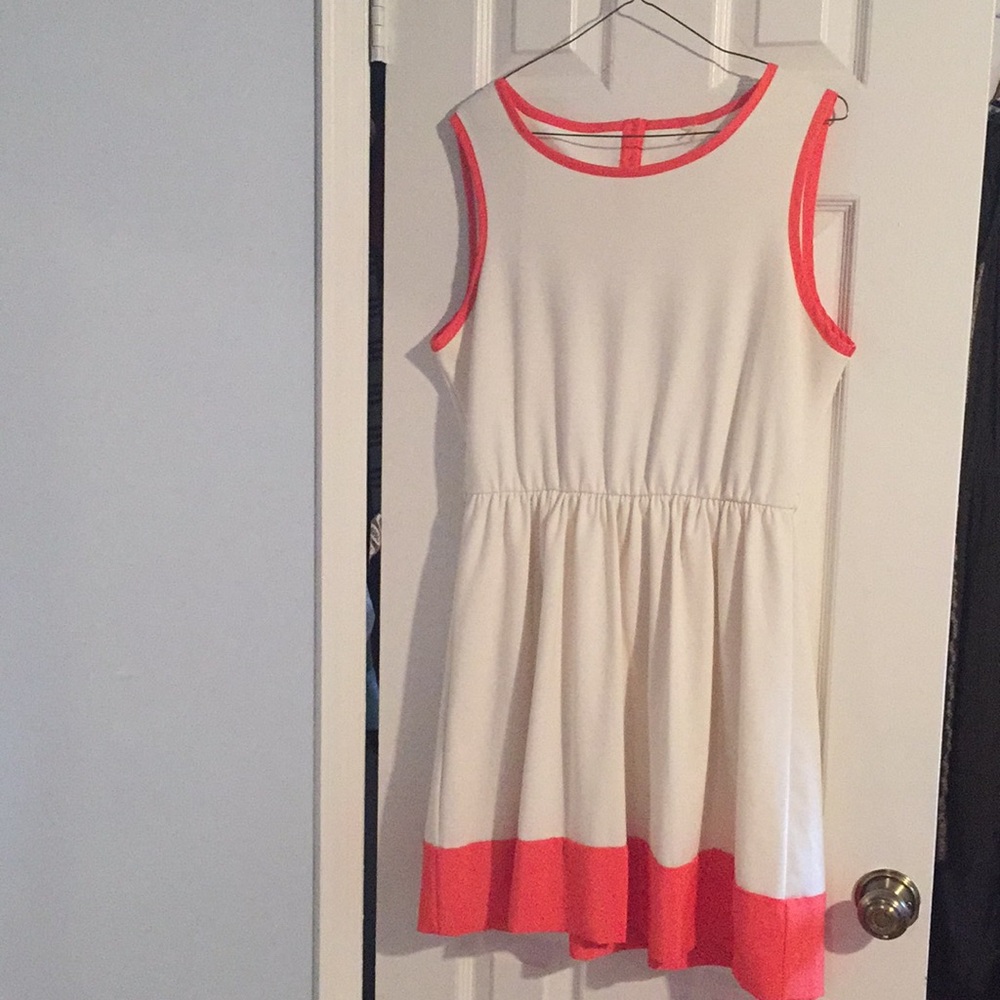 White and Orange Dress WORN TWICE